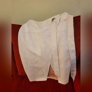 Suede pink skirt
